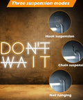Don't Wait LED Neon Sign Wall Decor Do It Neon Light USB Powered Adjustable Brightness Turn Up For Office Gym Man Cave