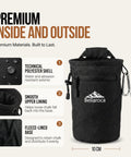 Climbing Chalk Bag With Waist Belt And Carabiner For Rock Climbing And Bouldering Rigid Rim Soft Fleece Lining No Spill Drawstring