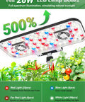 Close-up of LED panel with 102 28W full spectrum lights for Dope Indoor Hydroponics Growth System Kit With 17 Pods