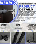 Close-up of self drilling hex washer head screws kit with hex socket pro grade 500 piece, black oxide 410 stainless steel for wood and metal.