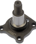 Spindle Stub Shaft For Ford Models, Direct Replacement, OE Style Fit, Beefed Up Durable Construction, Precision Alignment, Heavy Duty Shaft, Reliable Steering Component For Select Ford Vehicles. black steel spindle stub shaft with mounting flange