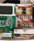 Internal view of Simple 5 2 Day Battery Powered Digital Thermostat For Single Stage Heating Cooling And Heat Pump Systems with circuit board.