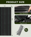 Heavy Duty Weed Blocker Landscape Fabric 3ft By 50ft Polypropylene Geotextile Ground Cover with U-stakes, tear-resistant, easy to cut