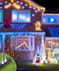 Outdoor Weatherproof Power Strip With 3 Outlets 3 Ft Short Waterproof Extension Cord Surge Protector for Christmas lighting