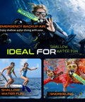 Mini Scuba Tank With Dot Certification Portable Diving Kit With Optional Snorkel Mask Combo underwater use.