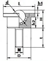 88 lbs capacity Heavy Duty Machined Steel Ball Transfer Unit threaded M8 Stud bolt Stem - Buy Bearings online - Fast US Shipping