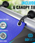 Heavy Duty Bungee Cords With Hooks 30 Pack - Assorted Sizes 10 In 18 In 24 In 32 In 40 In Plus 8 In Canopy Bungees securing blue tarp