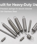 20 Piece Tiny Extension Springs In 304 Stainless Steel For Heavy Duty Repairs arranged on a gray background.