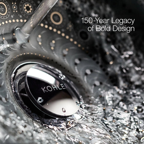 Close-up of Composed Double Robe Hook in Vibrant Titanium Finish with water flow, showcasing durability and modern design.
