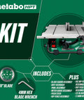 Cordless 36V Table Saw With Brushless Motor, 10 Inch Blade, Precision Bevel Cuts, Big Rip Capacity, tool and parts kit