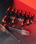 Magnetic Screwdriver Organizer with Ultra Strong Neodymium Magnets and Foam Backing Holds Up to 16 Screwdrivers in red