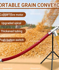 Grind Through Grain Sand And Gravel With This Beast Mode Heavy Duty Electric Auger Conveyor Machine Thick Flexible Hose
