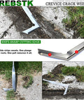 Crevice Weeder Tool With Stainless Steel Double Sided L Shaped Blade for patio stones and driveway cracks