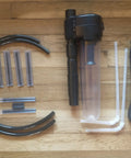 Universal Scroll Saw Dust Collection Kit With Mininado Cyclone Separator Pulls Dust From Top And Bottom Of Your Workpiece.
