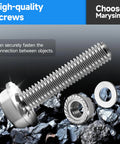 Flange M6 Bolt Set Stainless Steel 304 Kit With Nuts And Washers Assorted M6 Screws on rocks showcasing durability.