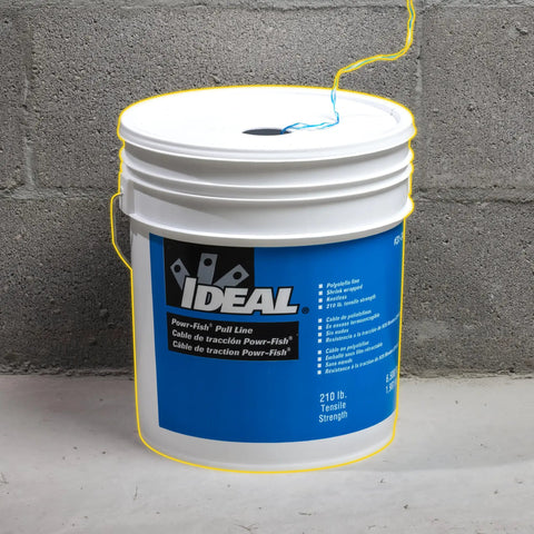 Heavy Duty Wire And Cable Pull Line A Real Workhorse Six Thousand Five Hundred Feet Long With 210 Pound Tensile Strength in bucket