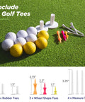5x4 Ft Golf Hitting Mat Set With 31mm Dense Elite Surface For Backyard Driving And Chipping Practice Includes 10 Balls 9 Tees