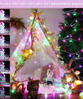 Pastel Easter String Lights 33ft With USB Powered 100 LED Indoor Fairy Lights Remote Control 8 Modes And Timer indoor setup