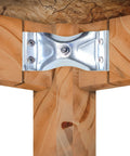 Real Deal Heavy Duty Surface Mount Corner Brackets For Table Aprons And Leg Bracing Crafted From Zinc Plated Steel for table leg reinforcement.