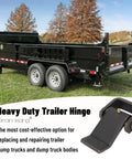 Heavy Duty Trailer Hinges Four Pack With Grease Zerk Fittings Strap Style Short Leaf Gate Hinges For Dump Trucks And Trailers Built Tough From Pig Iron For Easy Fit And Longevity Welding Or Bolt On Install No Grinding Needed, 1/4 in pig iron trailer hinge