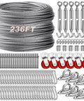 55Ft Batting Cage Cable Kit For Heavy Duty Baseball And Softball Nets With Wire Tension System and accessories display
