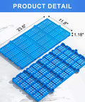 Six Pack Interlocking HDPE Plastic Pallets for Basement Storage, Lightweight Stage Platforms Measuring 23.6 x 11.8 x 1.18 Inches