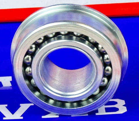 Close-up of F2248 Flanged Bearing - Full Complement - 11/16" x 1-1/2" x 5/8" inch - Ball Bearing with a Flange