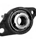 Front view of UKFL213+H2313 60 mm Single Bearing Normal Wide Adapter Concentric 2-Bolt Flange Cast Iron Housing Ball Insert Sealed Contact