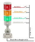 Industrial Signal Tower Light With Rotatable Base Three Layer LED Beacon 12 Volt And 24 Volt DC Steady Or Flashing Modes