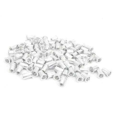 M10 100 Pcs Aluminum Flat Head Pull Riveting Nuts Set for Vertical Hardware Accessories Riveting Nuts Aluminum Fasteners WJ30045