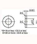 SWA-6-15-2-AW NBK Adjust Metal Washer - Steel dimensions diagram for 10-Pack Washer Made in Japan.