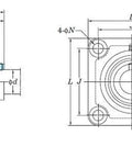 NANF205-16 FYH Square Flange - Eccentric Collar 1 Mounted Bearing - Buy Bearings online - Fast US Shipping