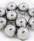 10-Pack Tungsten Carbide 5/32 Bearings Ball 0.156 inch Dia Balls in silver, arranged on a white surface, highlighting spherical design.