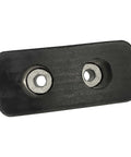 Front view of 4 Pack Heavy Duty Rubber Dock Bumpers 6 By 3.25 By 3 Inches For Semi Trucks Trailers And Flatbeds With Reinforced Bolt Holes.