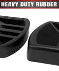 Heavy Duty Rubber Wheel Dock For Trailer Tongue Jacks 8 To 10 Inch Casters Caster Chock For RV Camper Boat Cargo Gear Easy To Store And Transport Built To Last Black 1 Pack close-up view