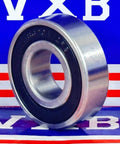 S6204-2RS Hybrid-Keramiklager 20x47x14mm ABEC-5 , Seitenansicht mit doppeltem Gummi seals und stainless steel -Ring.