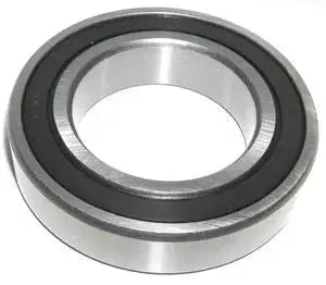 S693-2RS Hybrid Ceramic Bearing Si3N4 3x8x4mm with sealed stainless steel rings and black rubber seals, side view