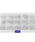 300Pcs Self Clinching Rivet Nuts Set For Sheet Metal M2 M2.5 M3 M4 M5 Type S PEM Thin Plates Metal Fastener Tool in clear organizer box.