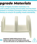 Bottom Guide For Sliding Shower Doors Top Hung Tub Enclosures, Fits Half Inch Channel Glass Doors, Plastic Guide
