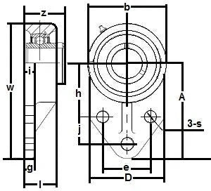 SSUCFB203-11 Flange Bracket 3-Bolt Bearing 11/16 Mounted Bearing - Buy Bearings online - Fast US Shipping